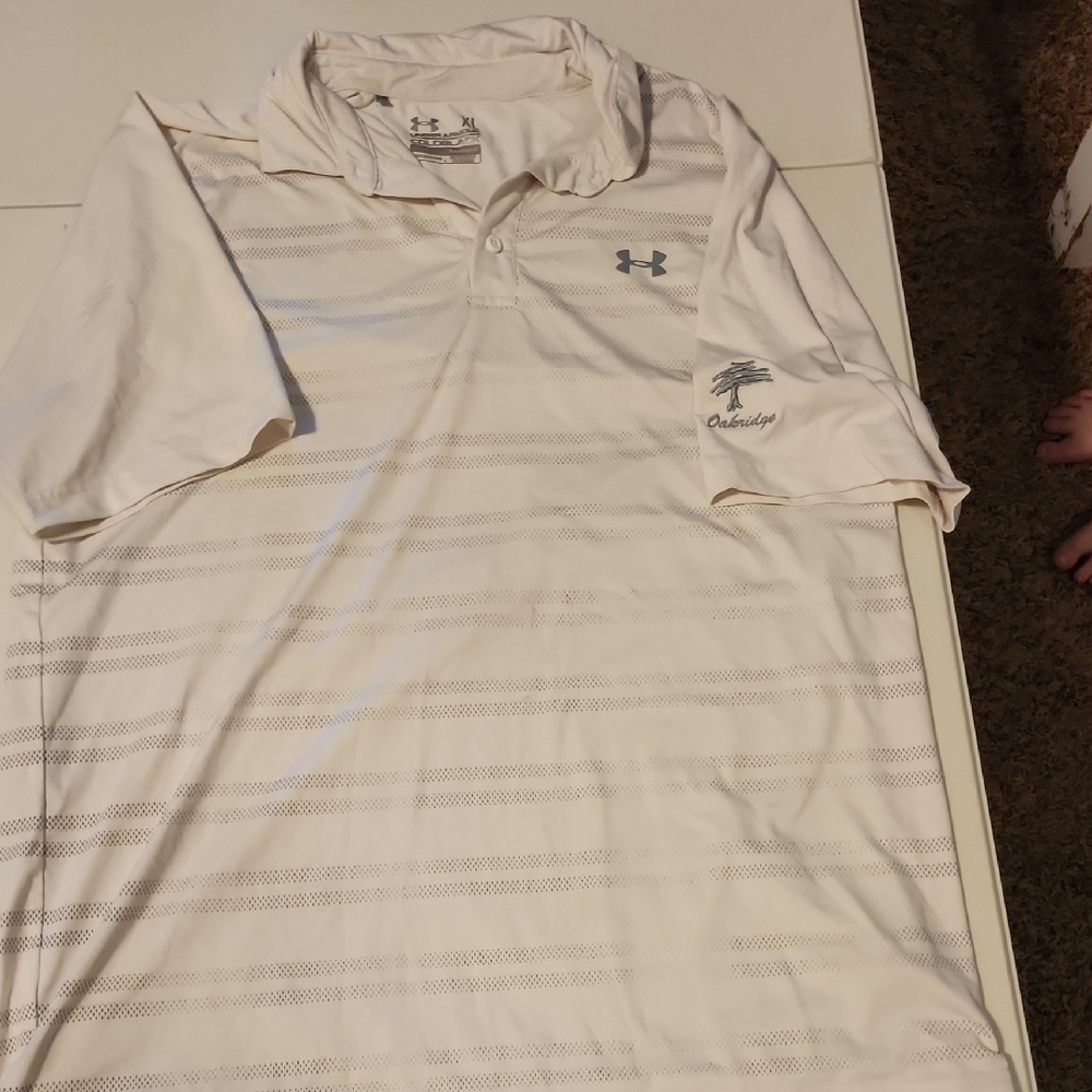 Under Armour Men's Off-White Polo Shirt